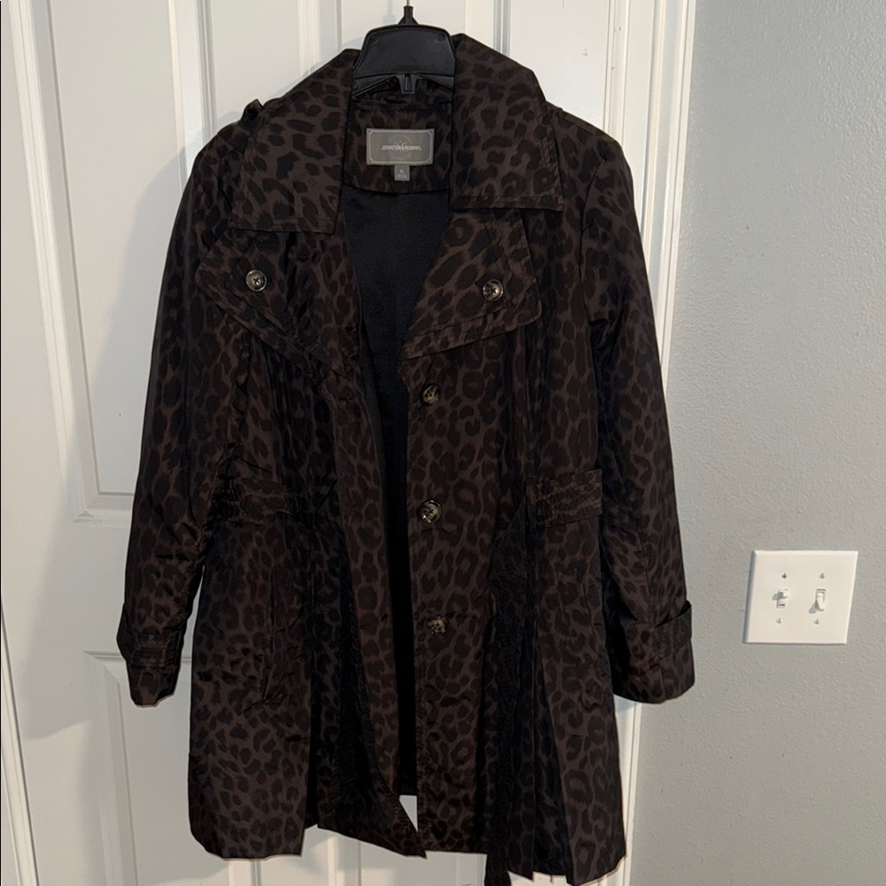 Johnston & Murphy Brown Leopard Print Women's Coat